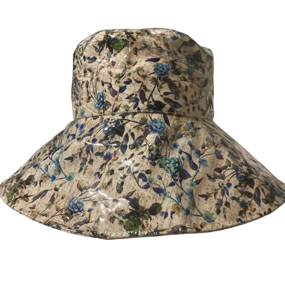 Gilles Francois Floral Wide Brim Rain Hat - Picture 3 of 6